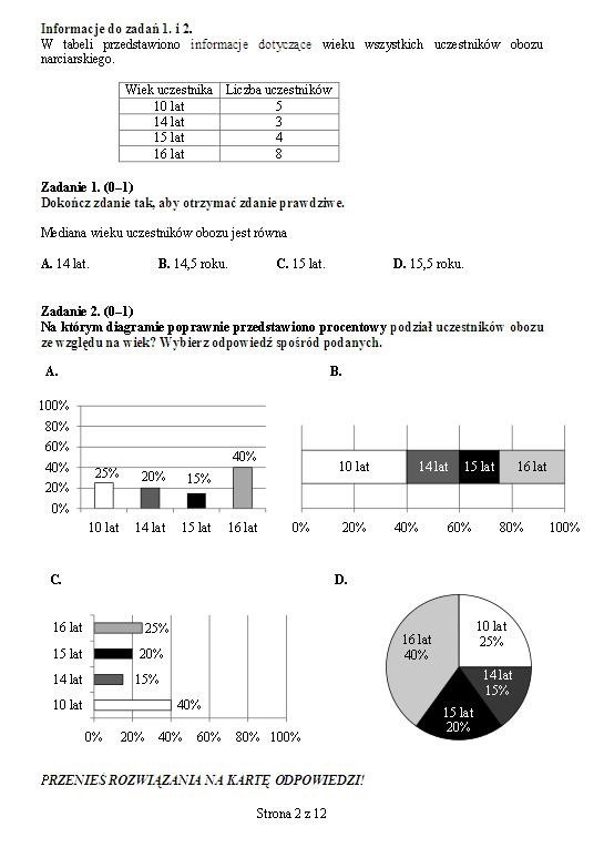 EGZAMIN GIMNAZJALNY 2013. Test matematyczno-przyrodniczy [ARKUSZ, ODPOWIEDZI]