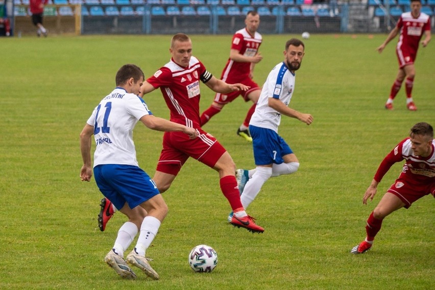 Błękitni - Pogoń 2:3. Pierwszy mecz z kibicami był emocjonujący. Zdjęcia z meczu