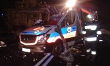 Wypadek pod Stargardem: Karetka zderzyła z ciężarówką. Trzy osoby ranne