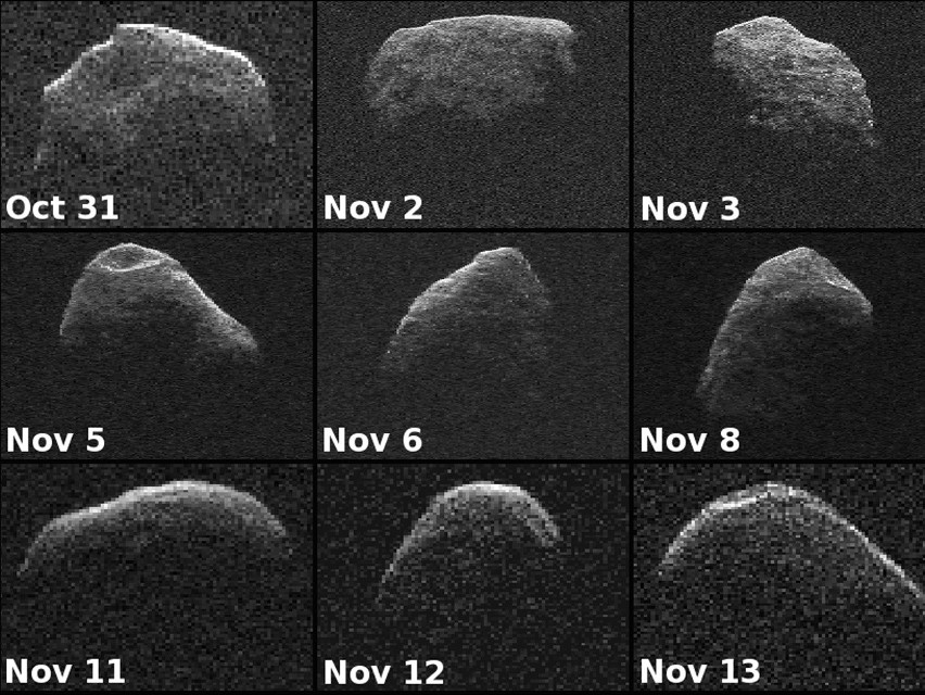 Asteroida Apophis sfotografowana przez NASA w różnych...