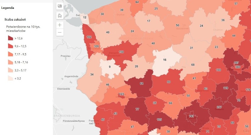 Koronawirus - woj. zachodniopomorskie - 25.03.2021