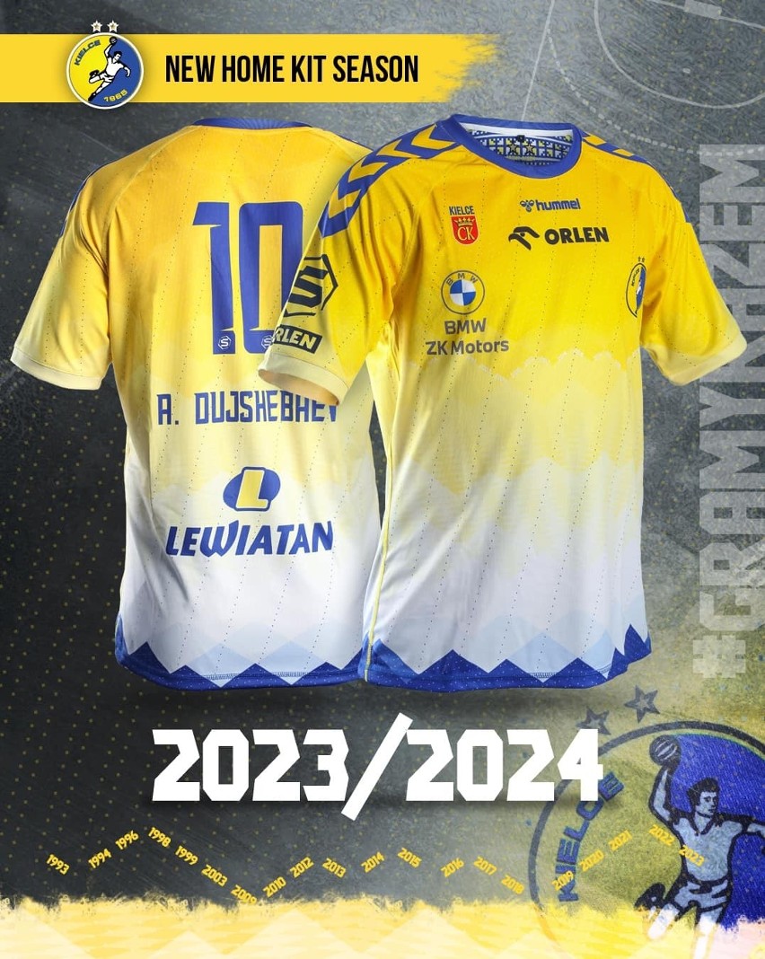 Klub Sportowy Kielce zaprezentował domowe koszulki na sezon 2023/2024. Będzie herb klubu z dwoma gwiazdkami. Zobacz zdjęcia
