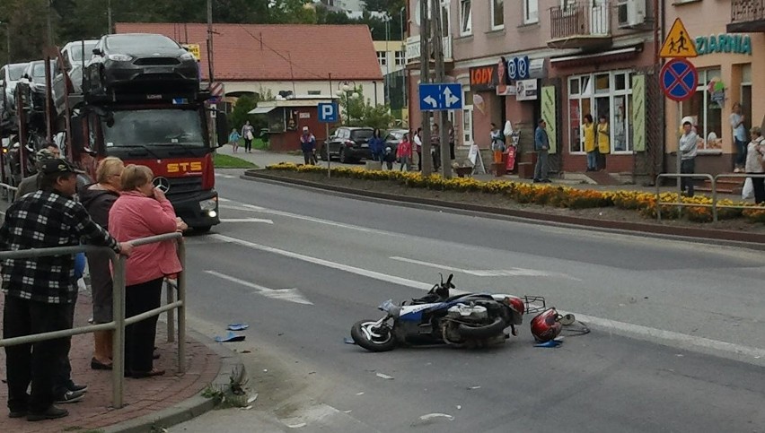 Wypadek w Iłży. Ranny został motorowerzysta.