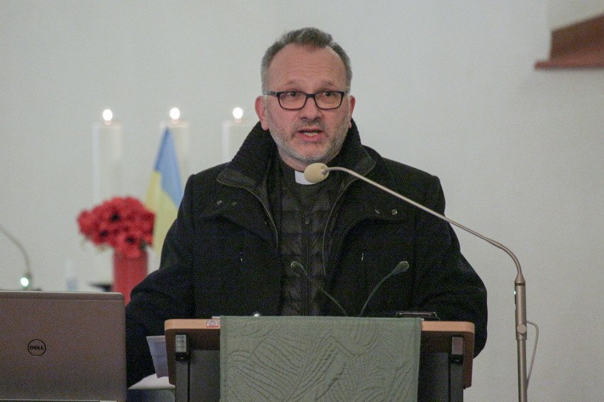Modlitwa za Ukrainę i zbiórka darów w kościele ewangelickim...