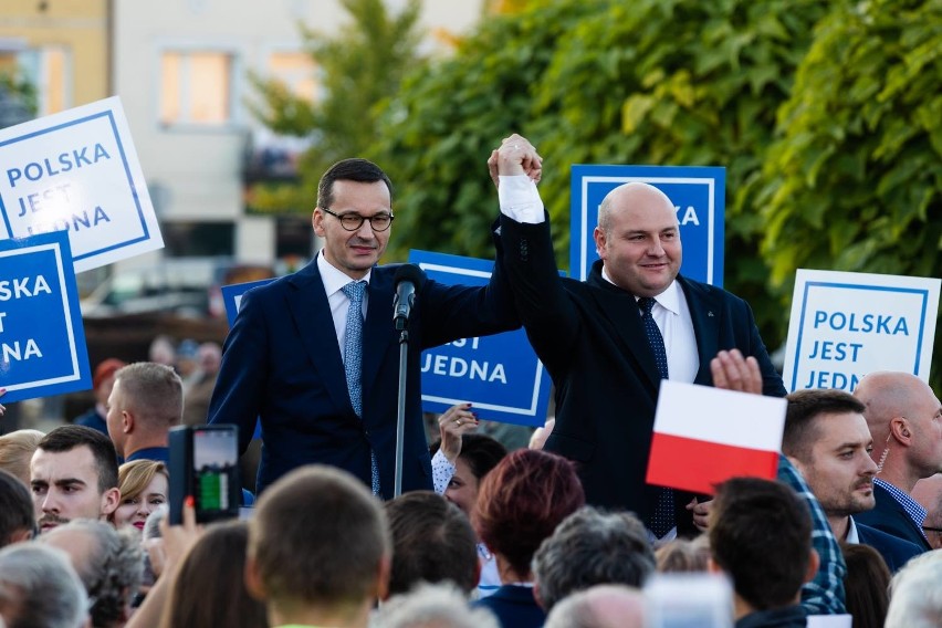 Premier Mateusz Morawiecki przemawiał w Opatowie. Padły słowa na temat obwodnicy [WIDEO, zdjęcia]