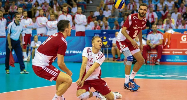 Rafał Buszek (z lewej), libero Paweł Zatorski i Mateusz Mika pojadą na igrzyska do Rio