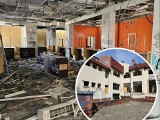 Budynek po banku przy ulicy Silnicznej w centrum Kielc palił się dwa razy. W środku pozostały same zgliszcza. Zobacz zdjęcia