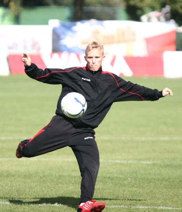 Szymon Kurbiel trenował w środę z Radomiakiem.