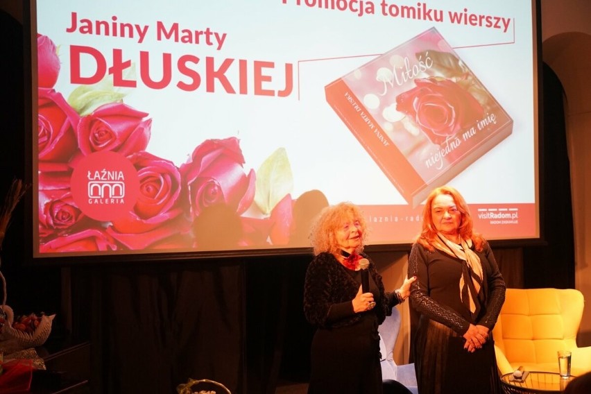 Spotkanie z Janiną Martą Dłuską, poetką i działaczką społeczną oraz promocja jej tomiku "Miłość niejedno ma imię" w Łaźni w Radomiu