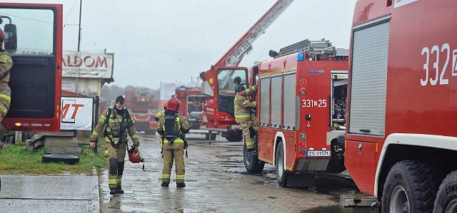 Pożar przy ulicy Szczecińskiej w Koszalinie