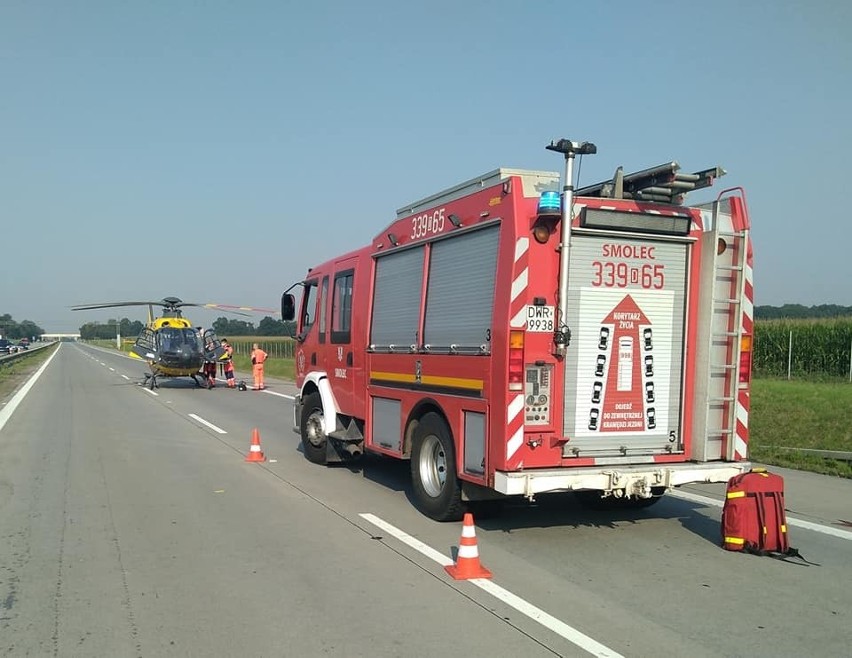 Wypadek na A4 pomiędzy węzłem Pietrzykowice i Kąty...