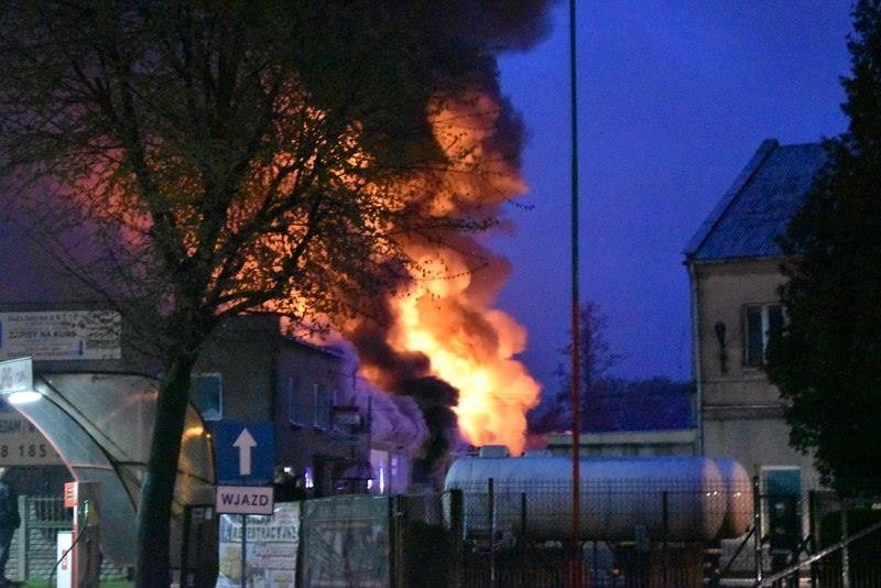 Pożar w Kłobucku przy ul. Zamkowej