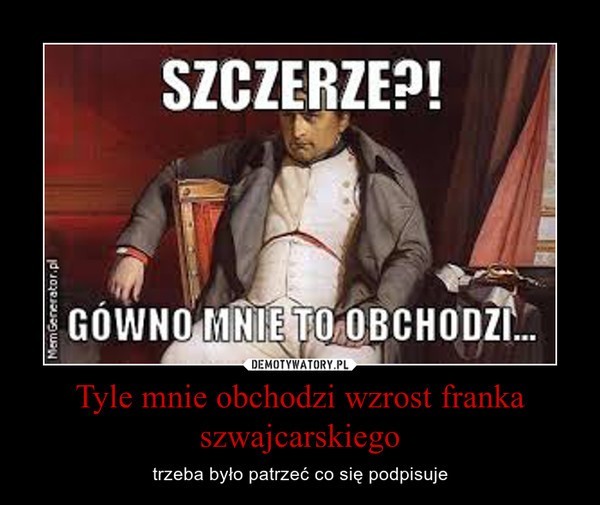 Kurs franka w górę. Internauci reagują [DEMOTYWATORY]