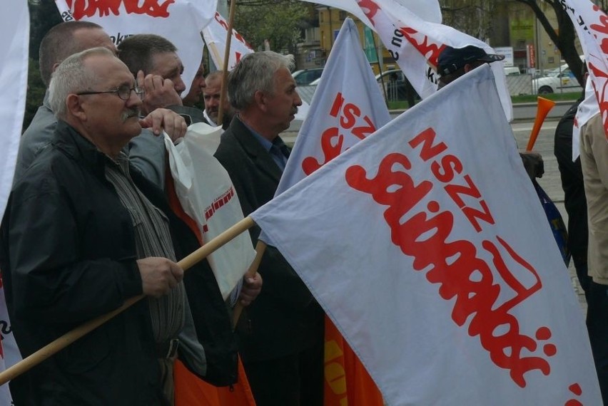 Protest związkowców z Trzuskawicy