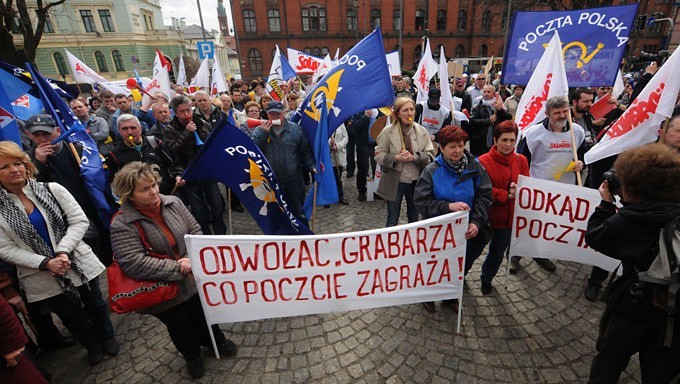 [wideo] Pocztowcy strajkowali w Bydgoszczy