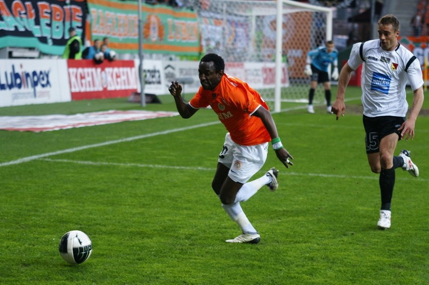 Najlepszy sprinter Zagłębia - Dawid Abwo w akcji