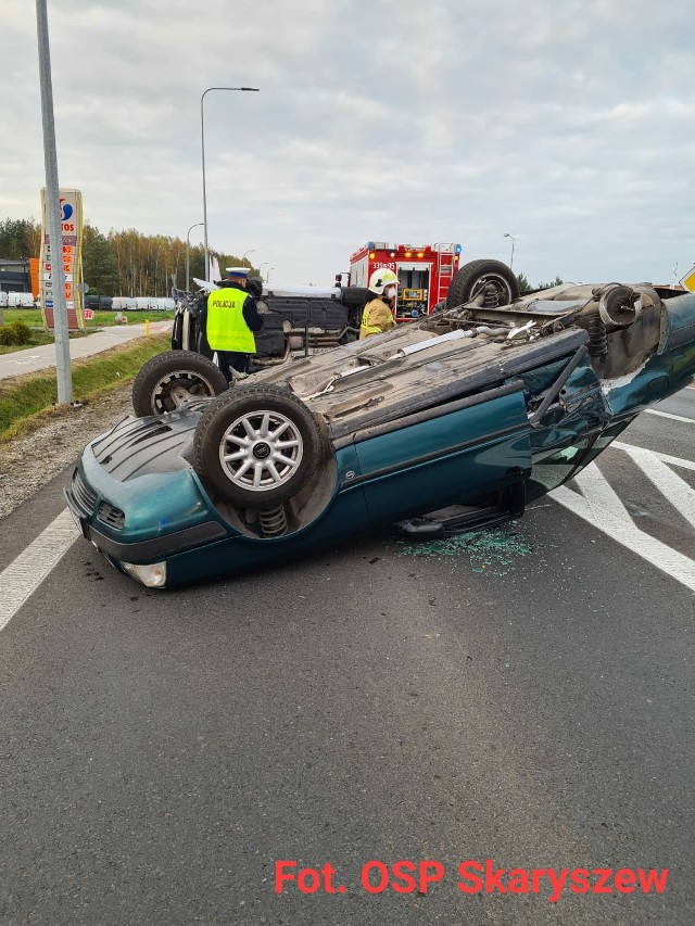 Kolizja drogowa na ulicy Słowackiego w Skaryszewie.