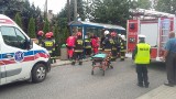 Wypadek w Modlnicy, motorowerzysta wjechał w przystanek [ZDJĘCIA]