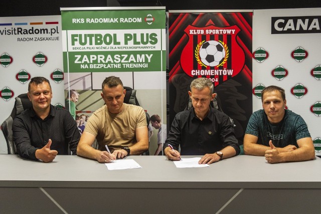 Radomiak Radom Futbol Plus oraz Hubertus Chomentów podpisali umowę o współpracy.