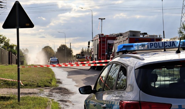 W Świebodzinie koparka uszkodziła gazociąg.