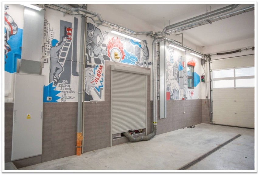 Bielsko-Biała: strażacy ozdobili swój garaż... muralem [ZDJĘCIA]