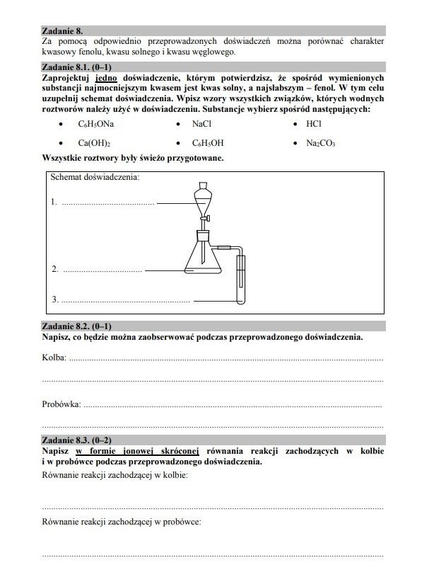 MATURA CHEMIA 2018 [ODPOWIEDZI, ARKUSZE CKE, ZADANIA]...