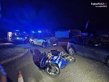 40-latek na motocyklu uciekał w Jastrzębiu przed policją. Nie zatrzymał się do kontroli, potem uderzył w radiowóz. Ma sporo na sumieniu