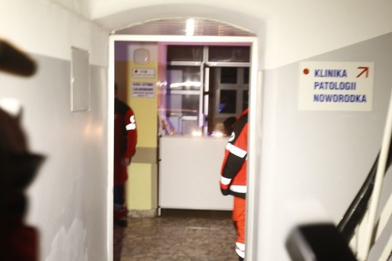 Ewakuacja szpitala na Pomorzanach w Szczecinie