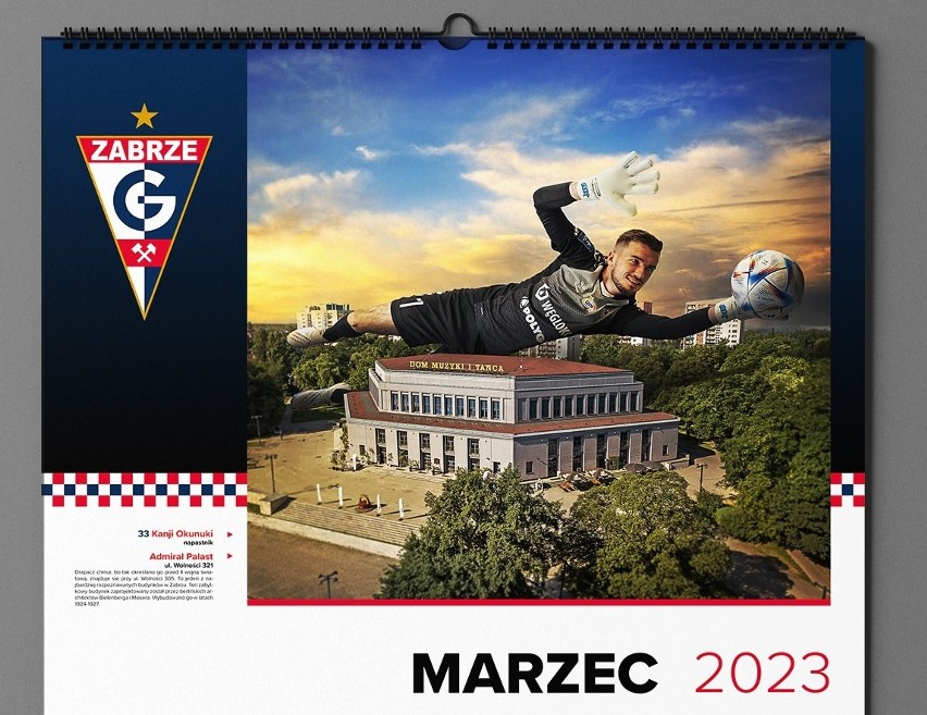 Klubowy kalendarz Górnika Zabrze na 2023 rok....