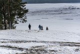 Piach pokryty śniegiem. Zobacz, jak prezentuje się zimą Pustynia Błędowska od strony punktu widokowego w Chechle [ZDJĘCIA] 