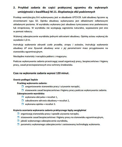 Nowy egzamin zawodowy 2014: TECHNIK GÓRNICTWA PODZIEMNEGO [ARKUSZE, PYTANIA]