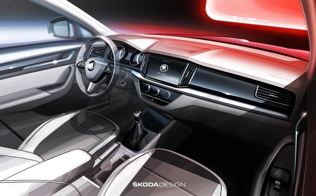 Skoda opublikowała pierwsze szkice swojego nowego modelu. Trzeci SUV marki swoją premierę będzie świętował jeszcze w tym miesiącu tuż przed rozpoczęciem tegorocznej edycji targów motoryzacyjnych w Pekinie.Fot. Skoda