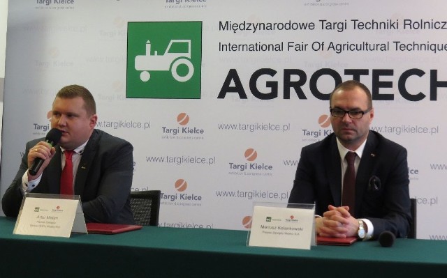 O korzyściach płynących ze współpracy mówili (od lewej) Artur Matan, prezes Mesko - Rol i Mesko - AGD oraz Mariusz Kolankowski, prezes Mesko SA.