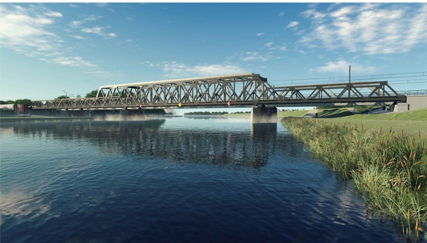 Tak będzie wyglądał nowy most kolejowy przez Odrę w Opolu.