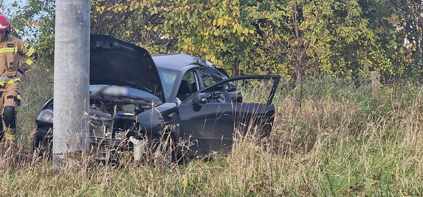 Wypadek na drodze krajowej nr 11 w Grzybnicy