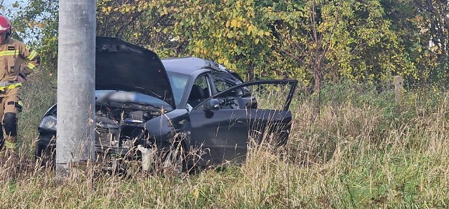 Wypadek na drodze krajowej nr 11 w Grzybnicy