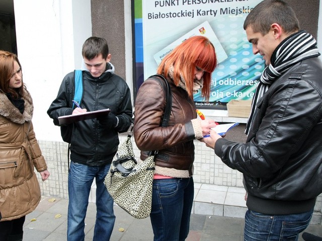 Białostoczanie chętnie podpisywali petycję