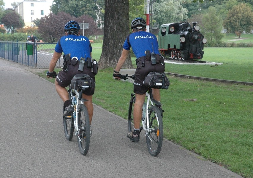 Patrol rowerowy policji w Krakowie 2012 r.