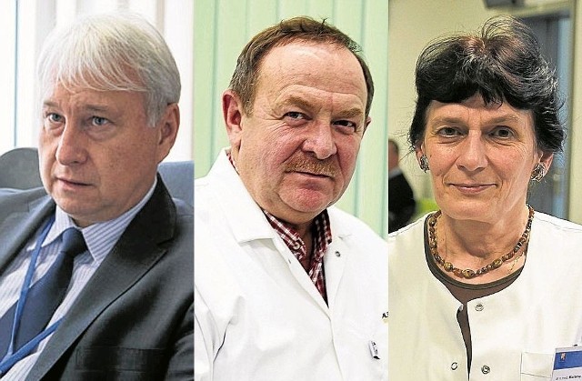 Krzysztof Bałata (po lewej) ma dwa tygodnie do namysłu, czy obejmie stanowisko w Rzeszowie. Marek Chojnowski nie chce już zarządzać szpitalem, tylko pracować w nim jako lekarz. Natomiast Marzena Juczewska przechodzi na emeryturę. Dyrektorem BCO była od 2004 roku