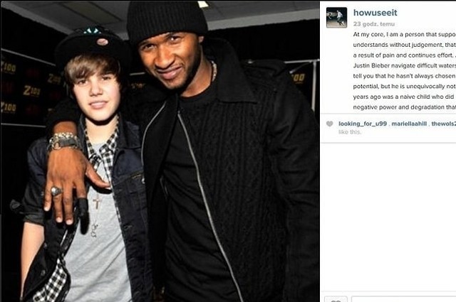 Justin Bieber i Usher (fot. screen z Instagram)