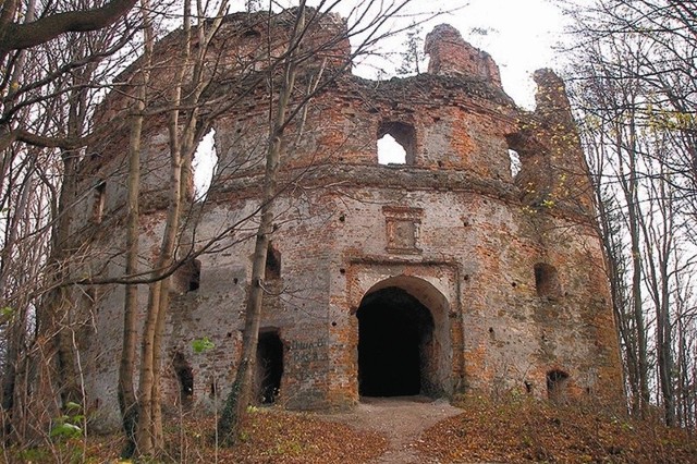 Ruiny zamku Herburtów w Dobromilu.