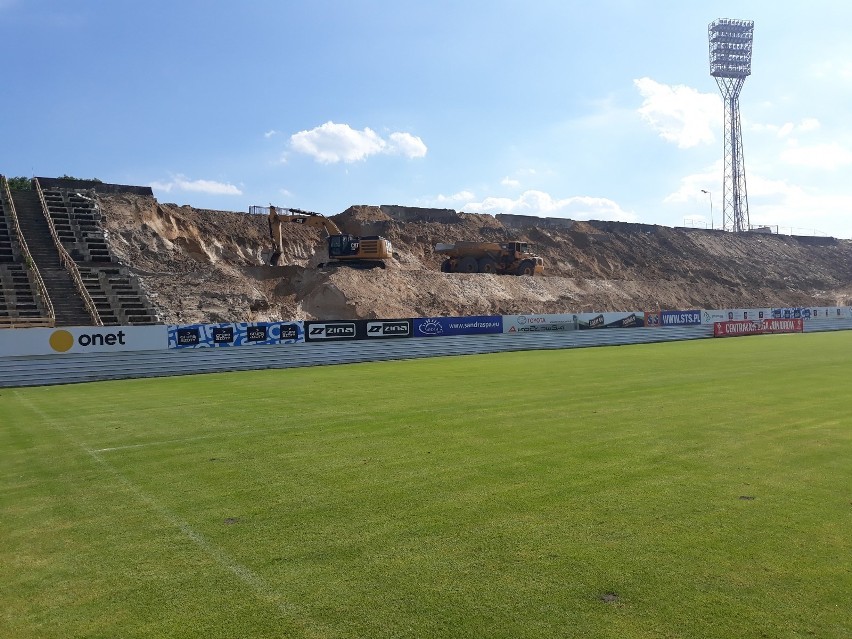 Budowa nowego stadionu Pogoni Szczecin - stan na 18 czerwca.