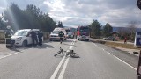 Łososina Dolna. Rowerzysta potrącony przez samochód osobowy. DK 75 była zablokowana w obu kierunkach