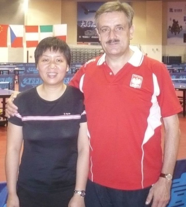 Li Yue Ling spotkała się w Chinach z trenerem Zbigniewem Nęckiem.