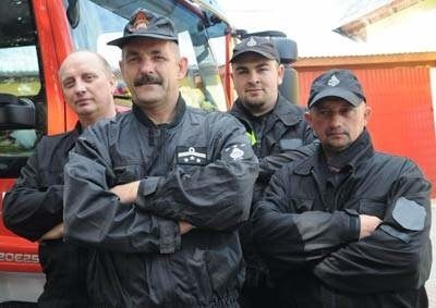 To tylko część załogi OSP w Kijach: Mirosław Gienko, Mariusz Księżak, Łukasz Tyc i Jarosław Księżak