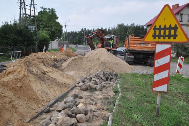 Budowa drogi w Turowie.