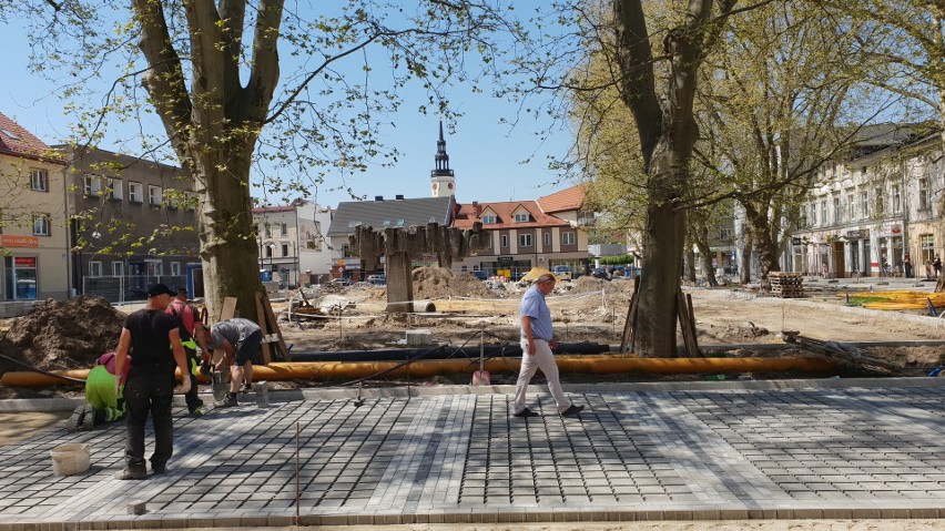 Plac Żeromskiego w trakcie remontu.