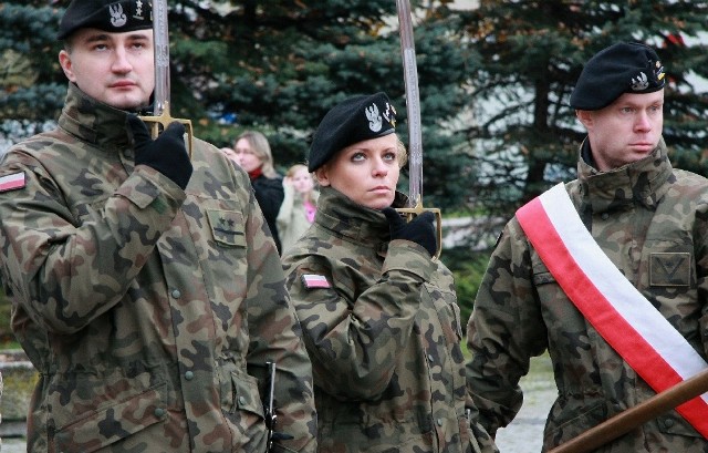 W obchodach Święta Niepodległości wzięli udział m.in. żołnierze 17. Wielkopolskiej Brygady Zmechanizowanej.