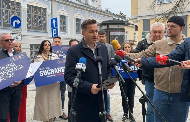 Kamil Suchański, kandydat na prezydenta zapowiedział darmową komunikację miejską dla kielczan