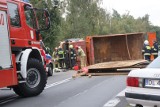 Groźny wypadek dwóch ciężarówek na drodze Wrocław - Legnica. Trasa jest zablokowana